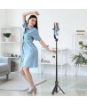 Tech-Protect L04S Bluetooth Selfie Stick with Tripod up to 95cm and 360 Head - Black