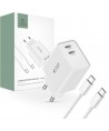 Tech-Protect C35W 2x USB-C PD 35W charger with USB-C / USB-C cable - white