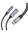 Tech-Protect UltraBoost USB-C (male) PD 60W 6A / mini jack 3.5mm (female) - USB-C (female) - black