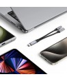 Tech-Protect UltraBoost USB-C (male) PD 60W 6A / mini jack 3.5mm (female) - USB-C (female) - black