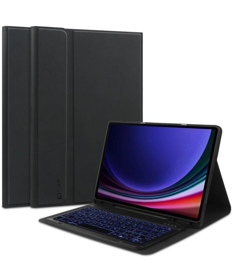 Tech-Protect SC Pen + Keyboard Case with Keyboard for Samsung Galaxy Tab S9 FE+ 12.4" X610 / X616B - Black