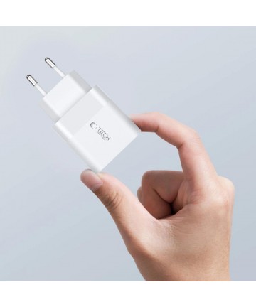 Tech-Protect C20W charger 2x USB-C PD 20W - white