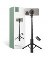 Tech-Protect L06S Bluetooth magnetic selfie stick with MagSafe, remote control, tripod up to 82cm and 360 head - black