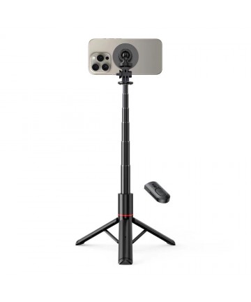 Tech-Protect L06S Bluetooth magnetic selfie stick with MagSafe, remote control, tripod up to 82cm and 360 head - black
