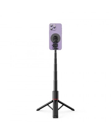 Tech-Protect L06S Bluetooth magnetic selfie stick with MagSafe, remote control, tripod up to 82cm and 360 head - black