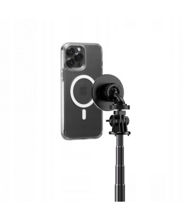 Tech-Protect L06S Bluetooth magnetic selfie stick with MagSafe, remote control, tripod up to 82cm and 360 head - black