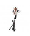 Tech-Protect L05S Bluetooth Selfie Stick with Tripod up to 105cm with LED Light - Black