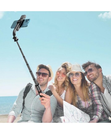 Tech-Protect L05S Bluetooth Selfie Stick with Tripod up to 105cm with LED Light - Black
