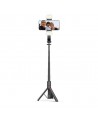 Tech-Protect L05S Bluetooth Selfie Stick with Tripod up to 105cm with LED Light - Black