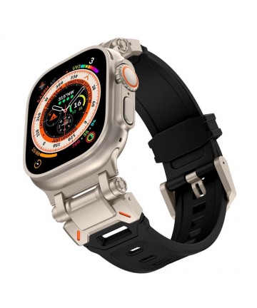 Tech-Protect Delta Pro Strap for Apple Watch 4 / 5 / 6 / 7 / 8 / 9 / SE / Ultra 1 / 2 (42/44/45/49 mm) - Black-Titanium