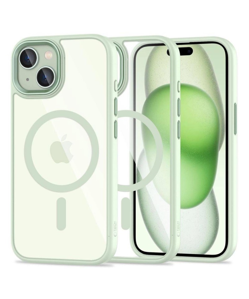 Tech-Protect MagMat MagSafe iPhone 15 Case - Clear Green
