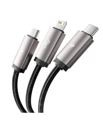 Tech-Protect UltraBoost 3in1 USB-A - Lightning / USB-C / micro USB 3.5A cable 1m - gray