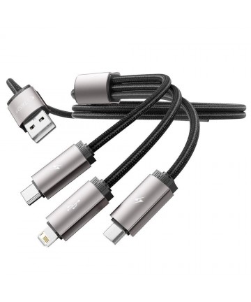 Tech-Protect UltraBoost 3in1 USB-A - Lightning / USB-C / micro USB 3.5A cable 1m - gray