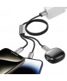 Tech-Protect UltraBoost 3in1 USB-A - Lightning / USB-C / micro USB 3.5A cable 1m - gray
