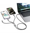 Tech-Protect UltraBoost 3in1 USB-A - Lightning / USB-C / micro USB 3.5A cable 1m - gray
