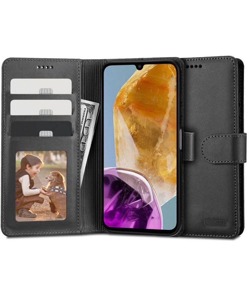 Tech-Protect Wallet Case for Samsung Galaxy M15 5G - Black