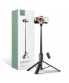 Tech-Protect L08S Bluetooth Selfie Stick with Remote Control, Tripod up to 141cm - Black