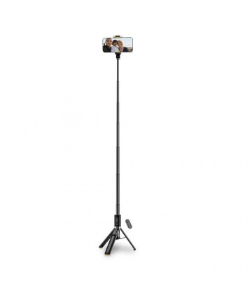 Tech-Protect L08S Bluetooth Selfie Stick with Remote Control, Tripod up to 141cm - Black