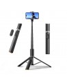 Tech-Protect L08S Bluetooth Selfie Stick with Remote Control, Tripod up to 141cm - Black