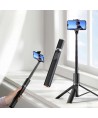 Tech-Protect L08S Bluetooth Selfie Stick with Remote Control, Tripod up to 141cm - Black