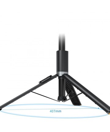 Tech-Protect L08S Bluetooth Selfie Stick with Remote Control, Tripod up to 141cm - Black