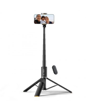 Tech-Protect L08S Bluetooth Selfie Stick with Remote Control, Tripod up to 141cm - Black