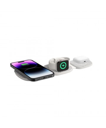 Tech-Protect QI15W-A32 3-in-1 Inductive Charger with MagSafe for Smartphone / Apple Watch / AirPods - Gray
