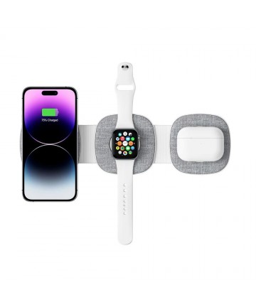 Tech-Protect QI15W-A32 3-in-1 Inductive Charger with MagSafe for Smartphone / Apple Watch / AirPods - Gray