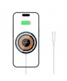 Tech-Protect QI15W-A30 MagSafe Inductive Charger with USB-C Cable - Silver