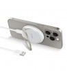 Tech-Protect QI15W-A33 Inductive Charger with MagSafe and Stand with USB-A / USB-C Cable - White