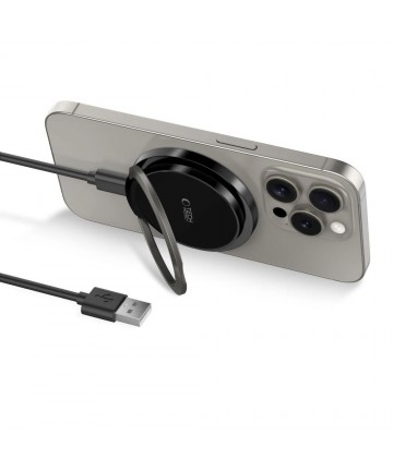 Tech-Protect QI15W-A33 Inductive Charger with MagSafe and Stand with USB-A / USB-C Cable - Black