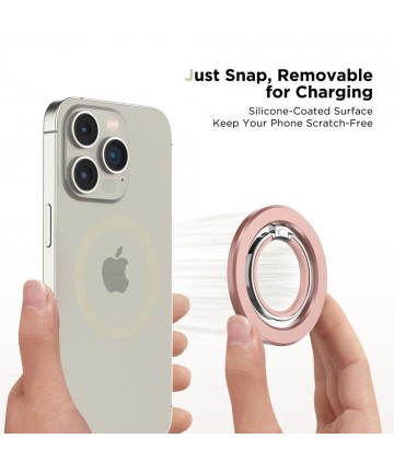 Tech-Protect MMR300 magnetic holder/ring with MagSafe - pink