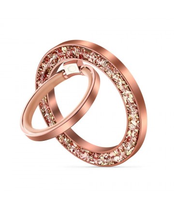 Tech-Protect MMR200 magnetic holder / ring with MagSafe - pink with crystals