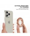 Tech-Protect MMR200 magnetic holder / ring with MagSafe - pink with crystals