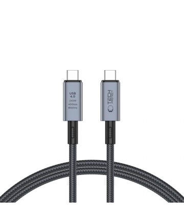 Tech-Protect UltraBoost Max USB-C 4.0 / USB-C 4.0 PD Cable 240W 8K 40Gbps 1m - Gray