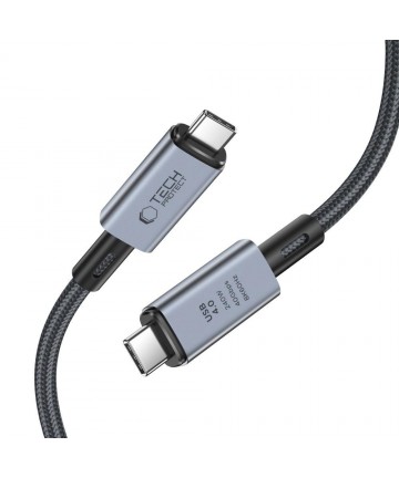 Tech-Protect UltraBoost Max USB-C 4.0 / USB-C 4.0 PD Cable 240W 8K 40Gbps 1m - Gray