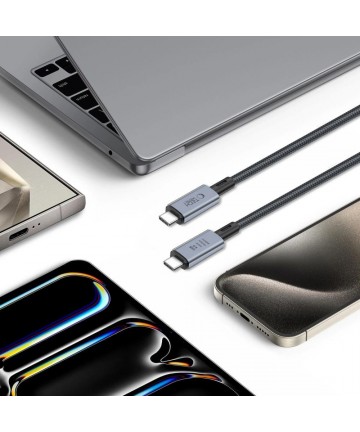 Tech-Protect UltraBoost Max USB-C 4.0 / USB-C 4.0 PD Cable 240W 8K 40Gbps 1m - Gray