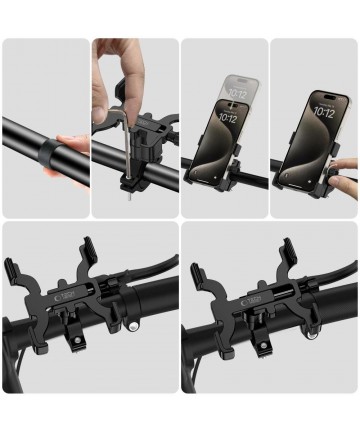 Tech-Protect V3 Bike Phone Holder for Handlebars - Black