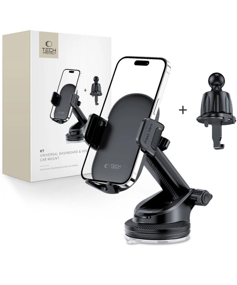 Tech-Protect V7 Car Phone Holder for Cockpit/Air Vent - Black