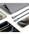 Tech-Protect UltraBoost Max L USB-C 4.0 (straight) / USB-C 4.0 (angled) PD 240W 8K 40Gbps 1.5m Cable - Gray