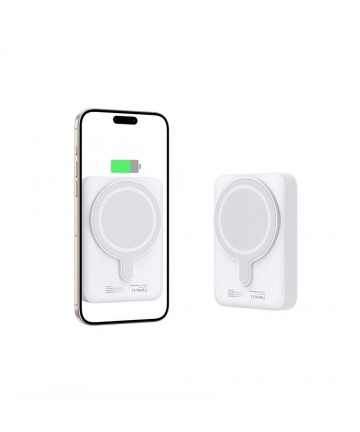 Tech-Protect LifeMag PB11 Powerbank with MagSafe 10000mAh 15W USB-C port - white + USB-C cable