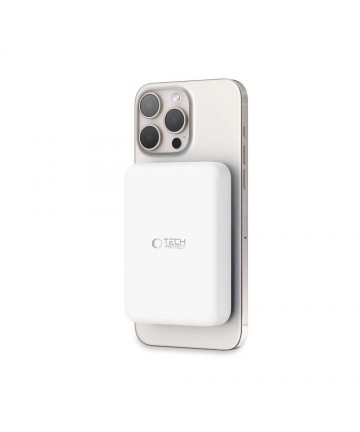 Tech-Protect LifeMag PB11 Powerbank with MagSafe 10000mAh 15W USB-C port - white + USB-C cable