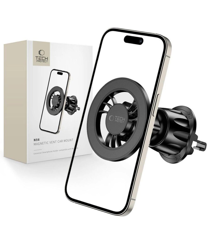 Tech-Protect N56 Magnetic Car Phone Holder with MagSafe for Air Vent - Black
