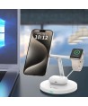 Tech-Protect QI15W-A35 3-in-1 Inductive Charger with MagSafe for Phone / AirPods / Apple Watch - White
