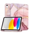 Tech-Protect SC Pen Case for iPad 10.9" 2022 - Pink Marble