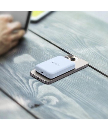 Tech-Protect LifeMag PB11 Powerbank with MagSafe 10000mAh 15W USB-C port - blue + USB-C cable