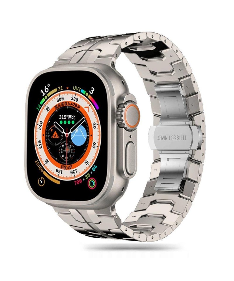 Tech-Protect Stainless Line bracelet for Apple Watch 4 / 5 / 6 / 7 / 8 / 9 / SE / Ultra 1 / 2 (42/44/45/49 mm) - titanium