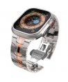 Tech-Protect Stainless Line Bracelet for Apple Watch 4 / 5 / 6 / 7 / 8 / 9 / SE / Ultra 1 / 2 (42/44/45/49 mm) - Titanium Orange