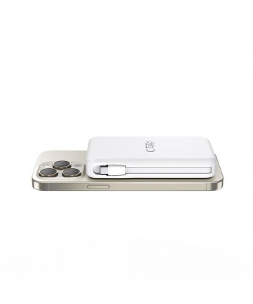 Tech-Protect LifeMag PB31 Power Bank with MagSafe 10000mAh 15W USB-C / USB-A / Built-in USB-C / Lightning Cables - White