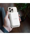 Tech-Protect LifeMag PB31 Power Bank with MagSafe 10000mAh 15W USB-C / USB-A / Built-in USB-C / Lightning Cables - White